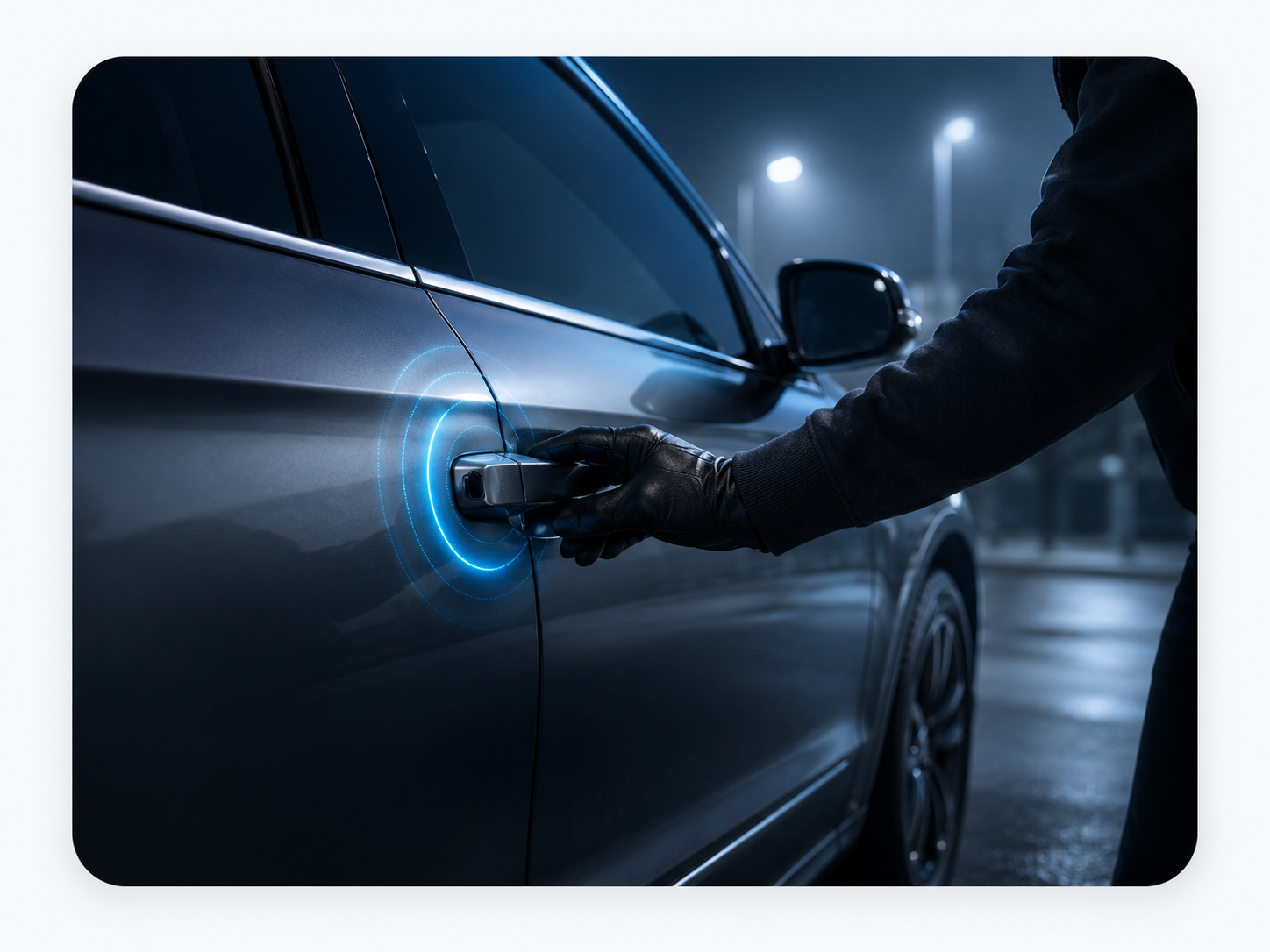Vehicle door handle tampering detection