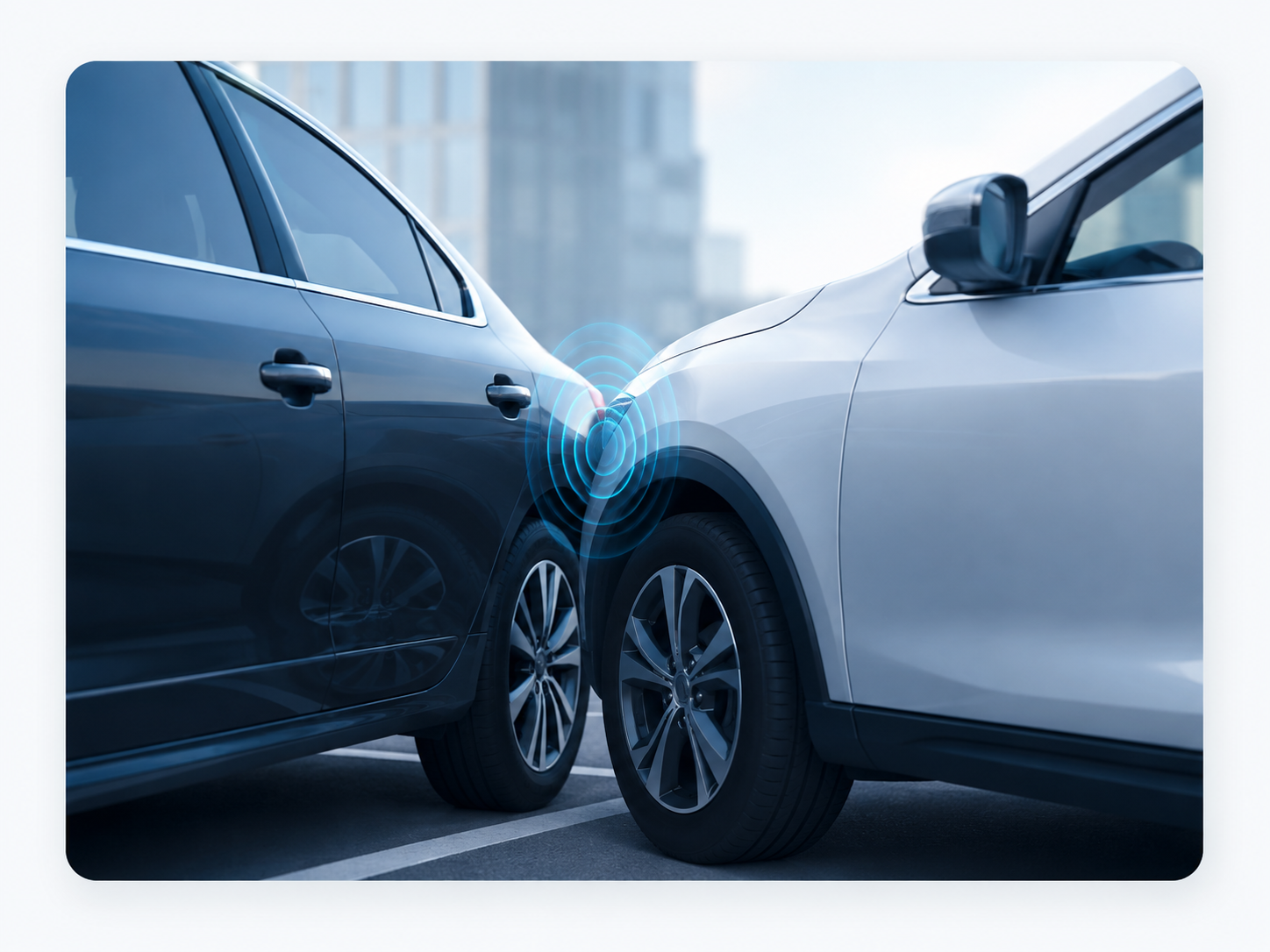 Vehicle impact detection between two cars